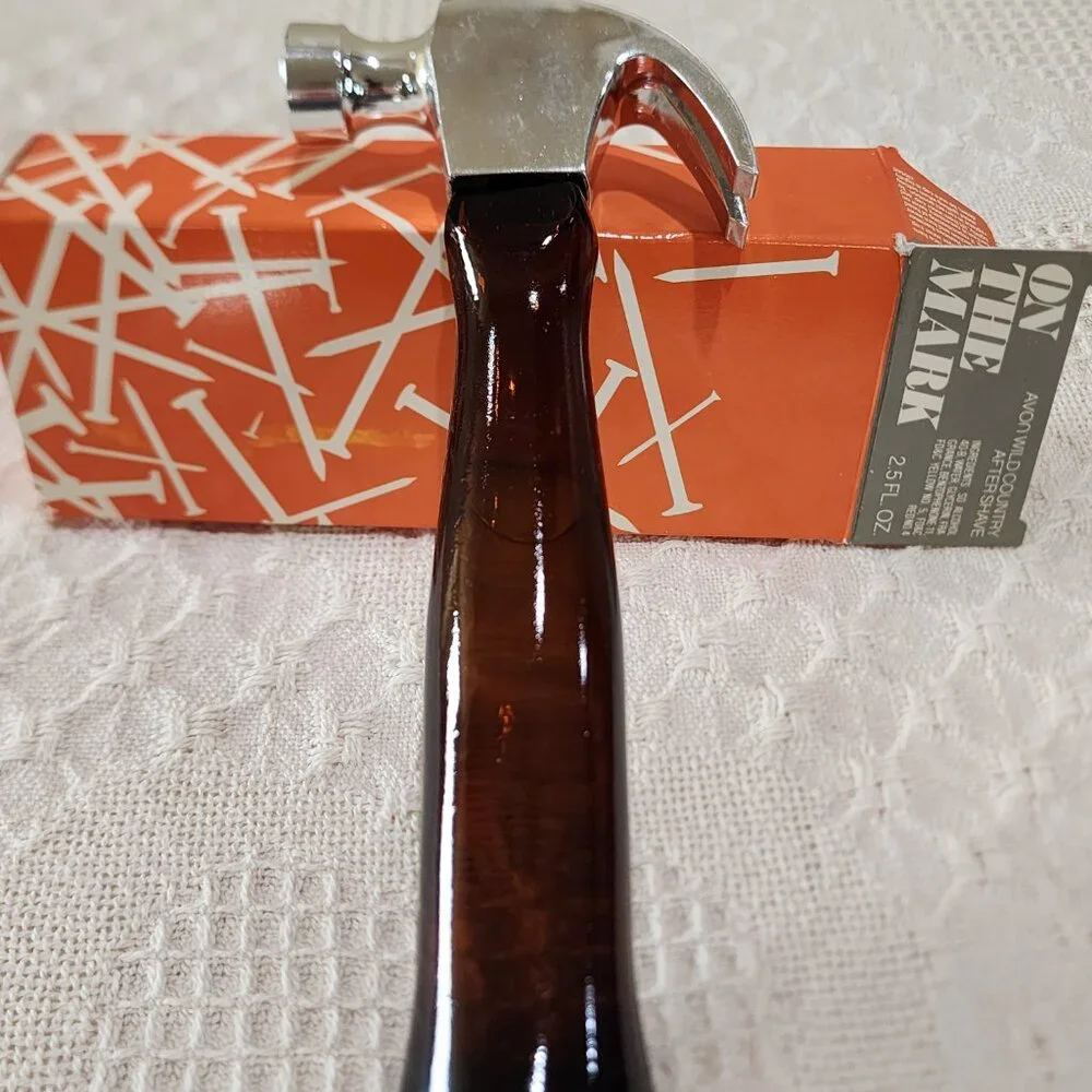 Vintage Avon ON THE MARK HAMMER Bottle Decanter Wild Country Original Box